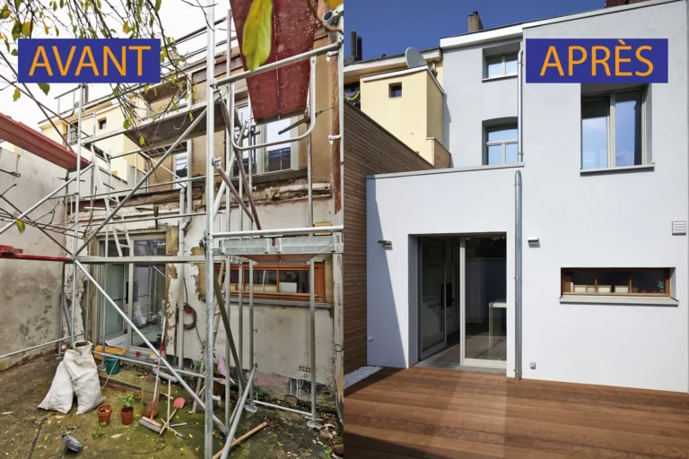 Photo ravalement de façade avant après